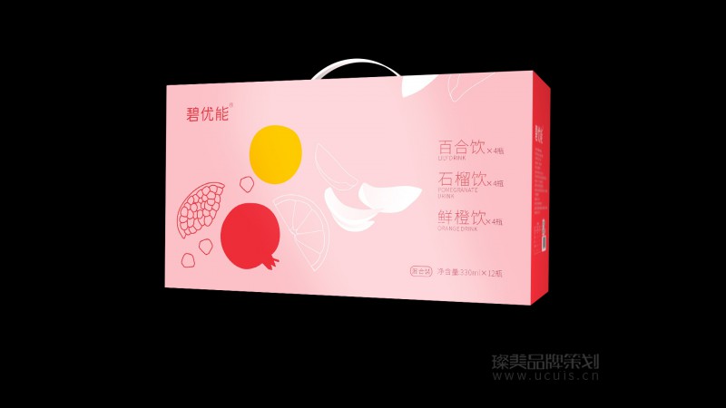 碧优能养颜果饮混合外包装盒设计图